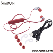 Symrun Earphone Sports Gym Stereo Earbuds Wireless Earphone Sweatproof 2016 Stereo Headset Bluetooth Earphone Mini V4.0