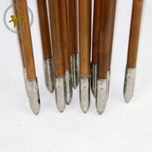 Hot Sale 12 Pcs 85cm arrows Archery Bullet Point Real Turkey Feather Bamboo Arrows For Bow