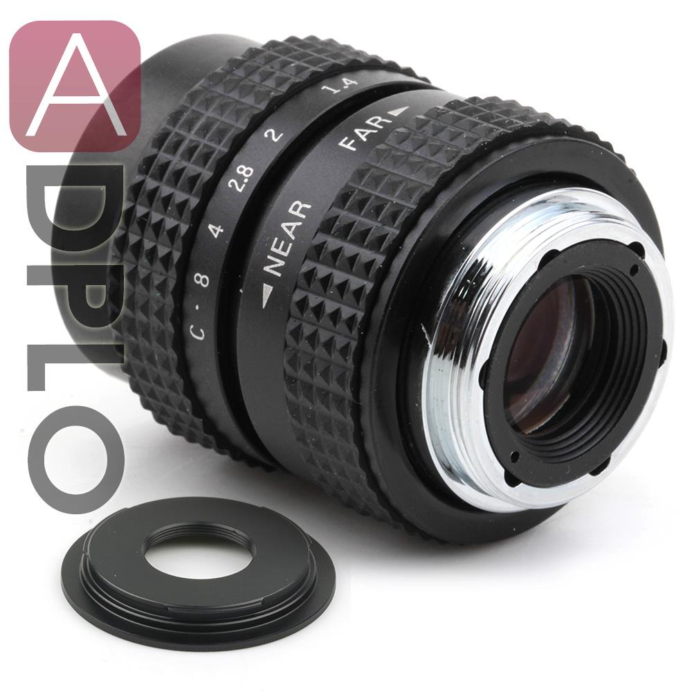 25mm f1.4 CC TV C mount Lens + C to Micro M4/3 / NEX / N1 / Pentax Q /Fuji / EF M M2 Adapter Suit For Pentax Camera + Lens Cap