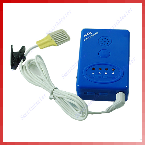 A25 Blue Adult Baby Bedwetting Enuresis Urine Bed Wetting Alarm Sensor With ClampFree Shipping wholesale retail