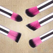 Latest 5 PCS Pro Colorful Long Handle Makeup Kit Cosmetic Brush Beauty Tool Brushes Set