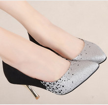 2015 Europe Style Ladies High Heel Shoes Pumps Women Fashion Sexy Thin Heels Evening Party Single Shoes Classic Wedding Shoes