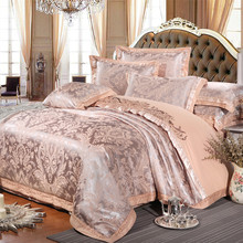 Chinese wedding style Jacquard bedding 100%cotton Embroidered Pillowcase Duvet cover bed sheets
