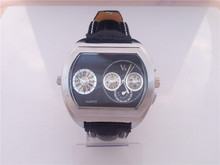 V6 reloj de la marca. el dial de la atmósfera. hombres reloj de cuarzo. cuero del negocio del reloj, impermeable exterior deportes