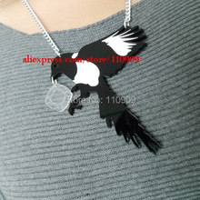 160N Acryli laser jewlery bird pendat necklace