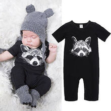 2016 New Fashion Baby Romper Clothes Summer Short Sleeve Cotton Dog Print Infant Boys Body Playsuit