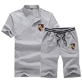 Jogging Suits for Men 2016 Brand Men Summer Casual Tracksuits Short Sleeve Tops Shorts 2 Pcs