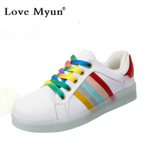 2016 Fashion Basket Led Shoes for Adults Women Luminous Light Up Shoes for Adults Glowing Chaussure Led Femme Zapatos Mujer