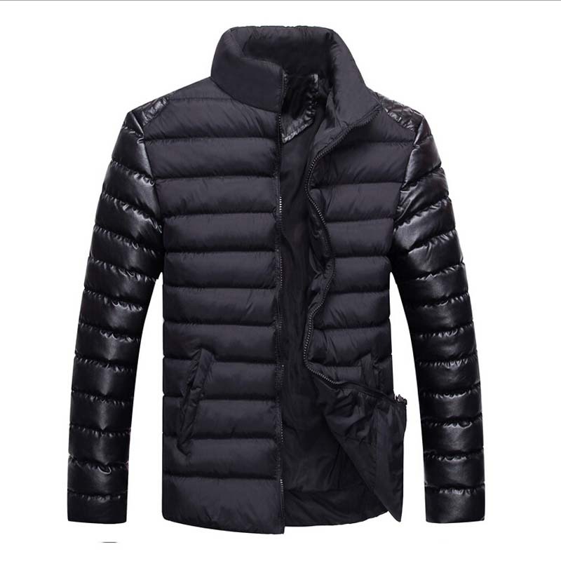 Hot sale winter jacket men 2015 fashion solid stand collar jackets coats casual winter coat men