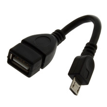 1Pcs USB Female to Micro USB 5 Pin Male Adapter Host Cable OTG For Camera Mobile Phone Mp3 Tablet PC Promotion