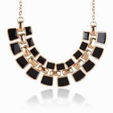 2015 Trendy Necklaces Pendants Link Chain Collar Long Plated Enamel Statement Bling & Fashion Necklace Women Jewelry