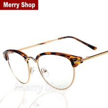 Hot Sale 2014 New Designer Cat Eye Men Glasses Retro Fashion Black Women Glasses Frame Clear Lens Vintage Eyewear High quality