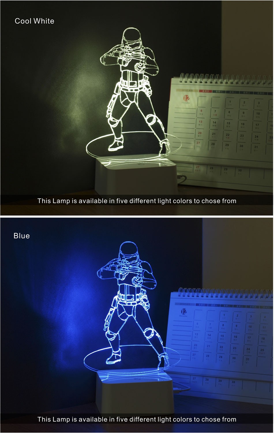  Luz de Noche Led for Star War Fans Imperial Stormtrooper 3D Lamp as Home Decor Bedroom USB Nightlight  (3)