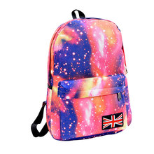 2016 Fashion Multicolor Women Canvas Backpack Stylish Star Universe Space Backpack Girls School Backbag Mochila Feminina
