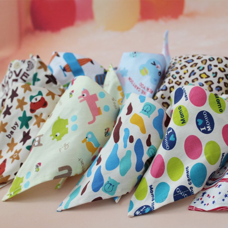 0 10 Age baby cartoon pattern cute cotton bibs baby towel toddler newborn baby font b