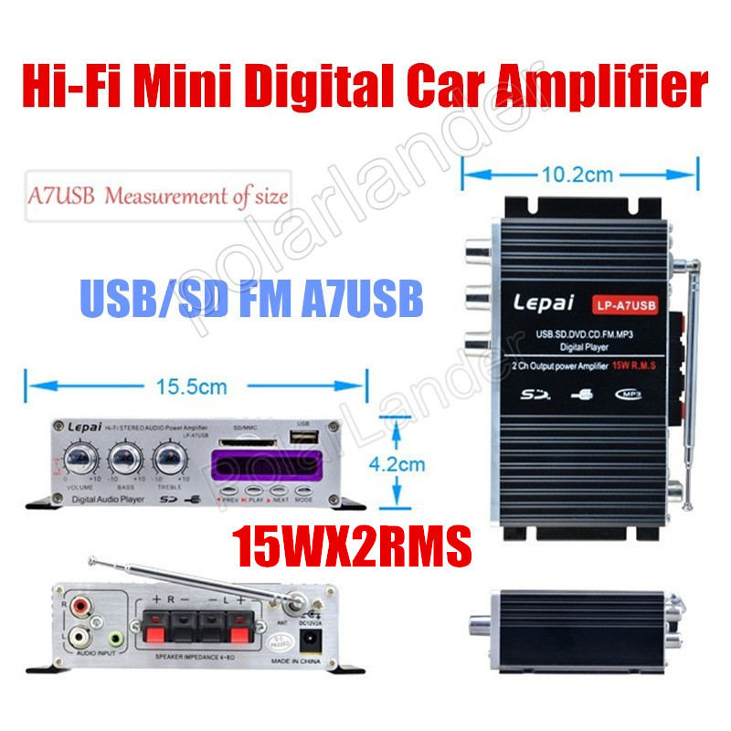  USB SD FM mp3-     12  2CH    15WX2 RMS