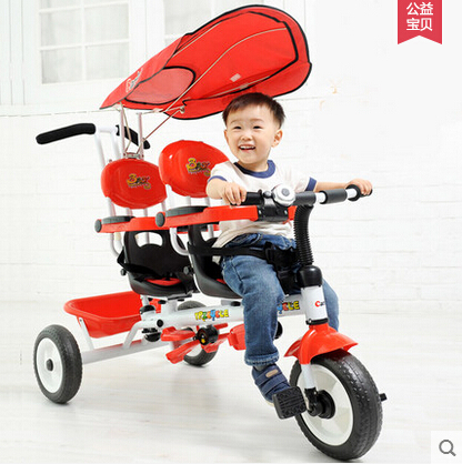 baby tricycle double seat