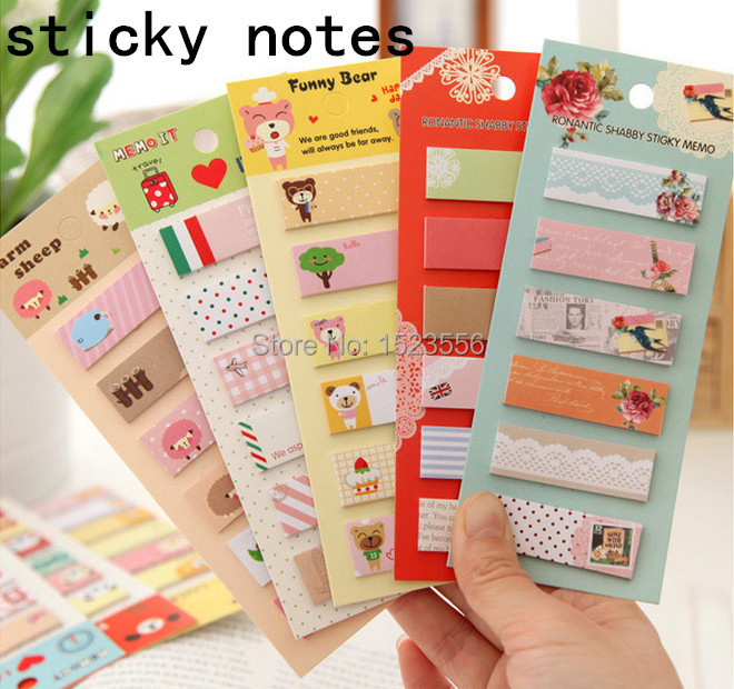 1pcs Cute Cartoon stickers Memo pads Post it Animal or Vintage serie sticky notes paper stationery notepad Office Supplies notas