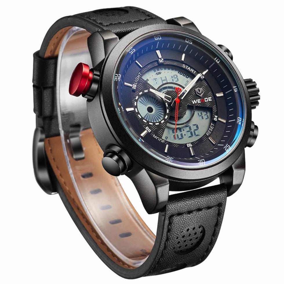 New Watches men luxury brand WEIDE Fashion Casual Sports dive LED watches quartz watch men wristwatches
