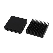 New 2 pcs Black 40x40x11mm Aluminum Heat Sink Radiator Heatsink for CPU,GPU, Electronic Chipset heat dissipation Free Shipping