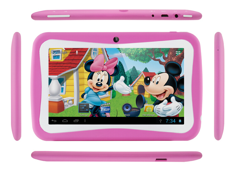  7 inch Android kids tablet pc 1024x600 512MB 8GB wifi Dual Camera Educational Games App