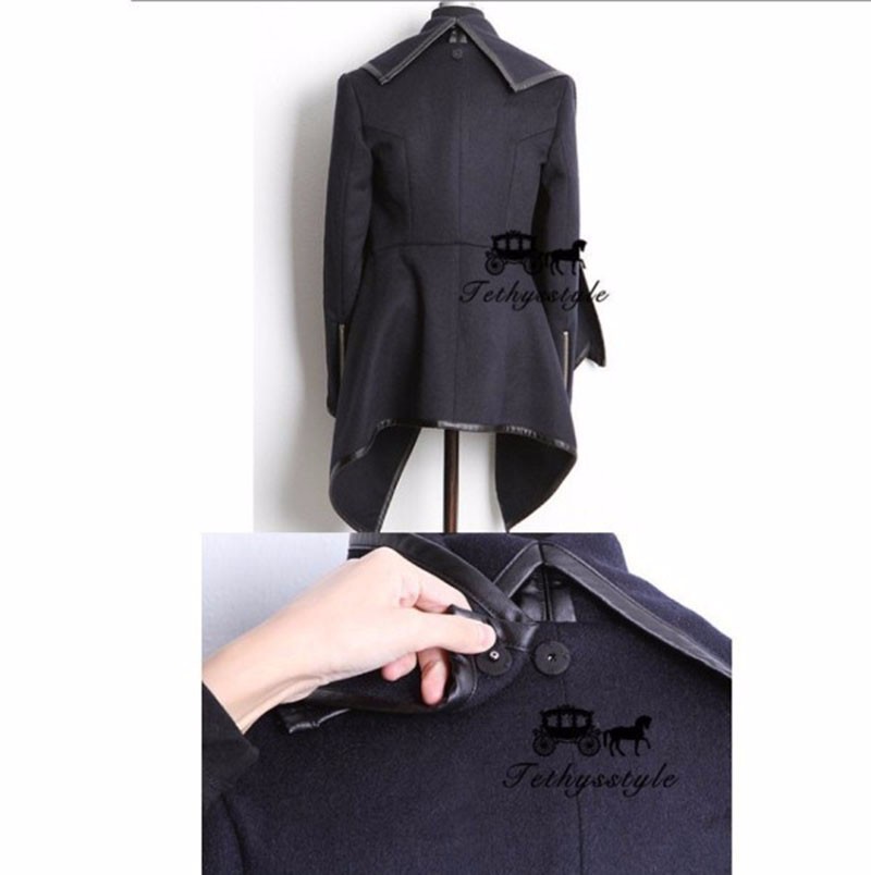 2015 New Fashion Winter Woolen Overcoat Women Jackets Woolen Coat Free Shipping Casaco FemininoTurn-Down Collar Zipper Jacket (7)