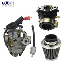 GOOFIT 24mm And 42mm PD24J Motorcycle Carburetor Air Filter Intake Manifold GY6 125 CC 150CC Go Kart Moped And Scooter Group-y6