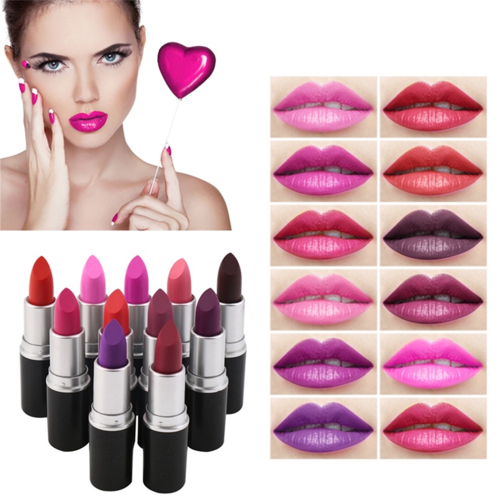 Lip Stick Nude Colors Beauty 12 Colors Hot Selling 120PCS Cosmetic Makeup L...