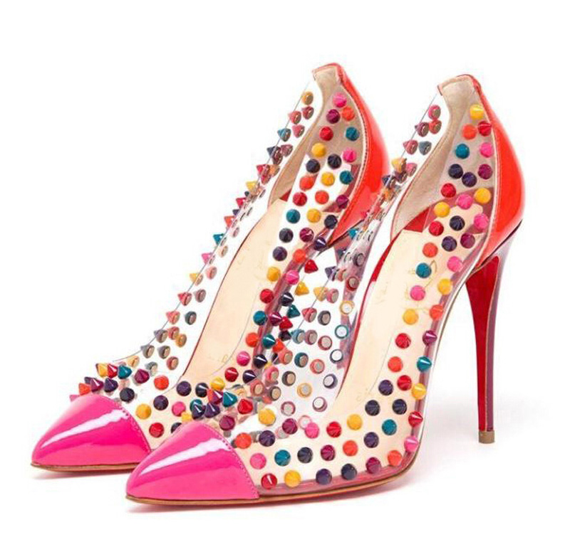 multi coloured stilettos