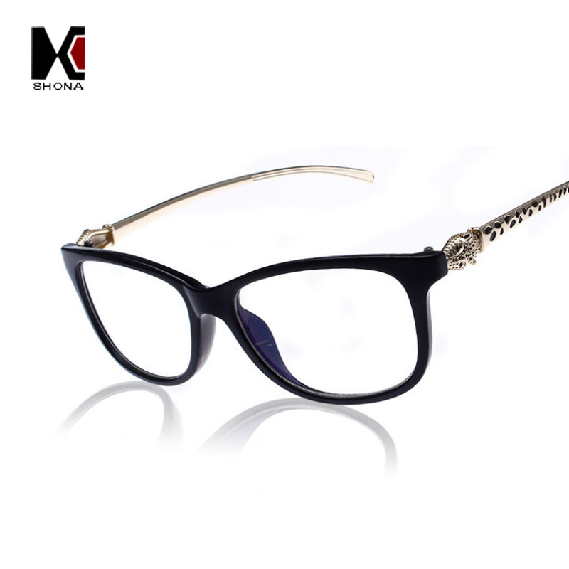 Fashion Women Leopard Head Plain Eye glasses Classic Men ...