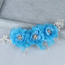 Grade fabric wedding bridal bright headdress hair accessories handmade beads studio photo accessories