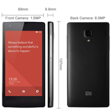 Original Xiaomi Redmi 1S WCDMA Mobile Phone Dual SIM Qualcomm Quad Core Android 4 3 1280