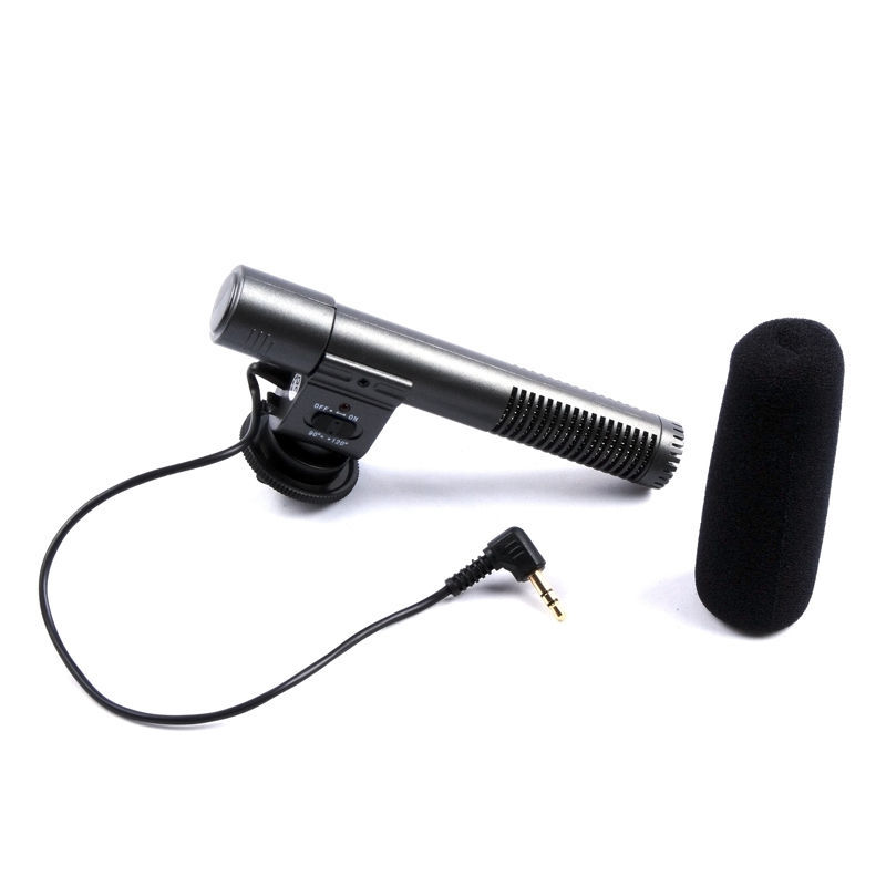 Black-External-Stereo-Microphone-for-Canon-EOS-5D-Mark-II-7D-60D-600D ...