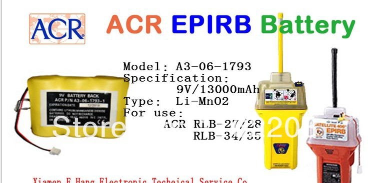 A3 06 1793 battery FOR ACR Satellite 406 EPIRB / GlobalFix 406 EPIRB 