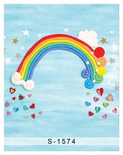 Children Studios Backdrops Beautiful Rainbow Spray Painted Photographic Props Backgrounds Blue Chromakey Photos Studios