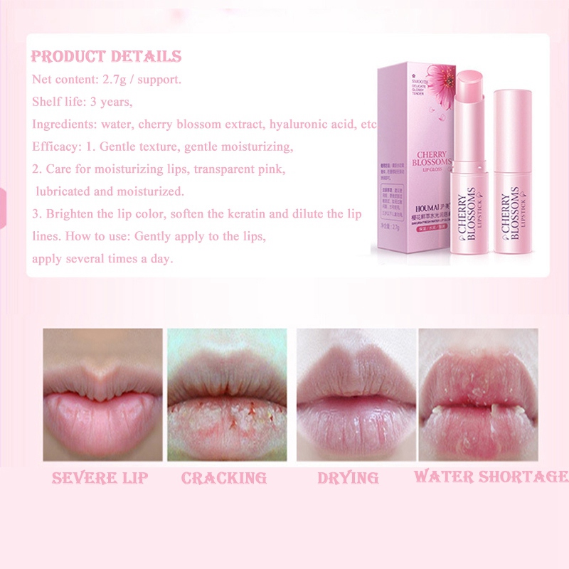 Cherry blossoms Essence Moisturizing Lip Balm Colorless Refine repair lip wrinkles For Woman
