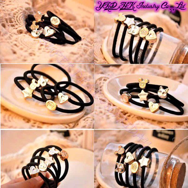 2015 Hot Sale 10 Pcs Fashion Girl Elastic Hair Rubber Rope Scrunchie Ponytail Holder Bands New