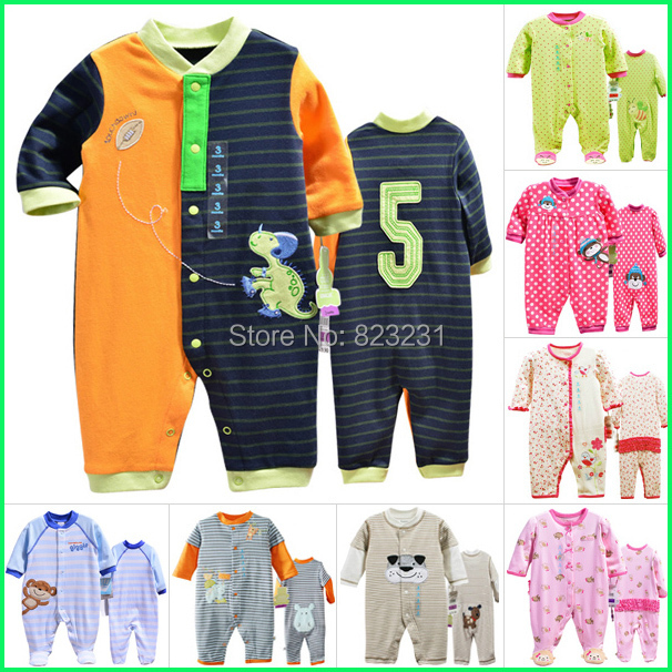 Carters Carter's & Kamacar cotton long sleeve romper,baby ...