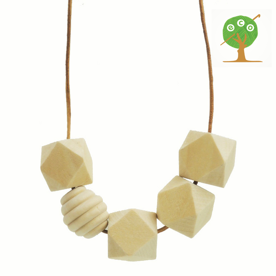 1pc sale Natural plain wooden beads Geometric Necklace Statement Jewelry Unique gift NWr1826