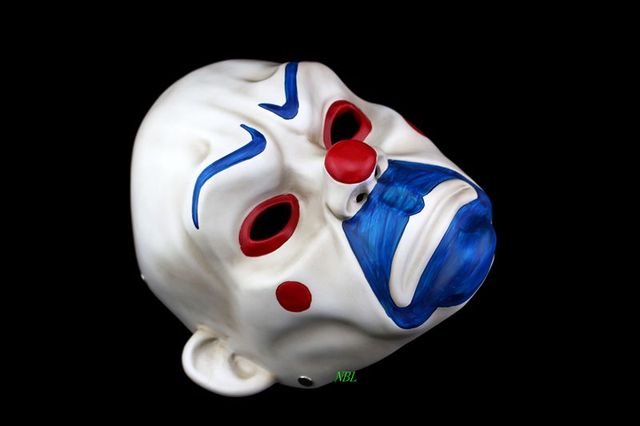 Famous Movie Batman Theme Resin Mask Horror Robber Heath Ledger Same Masks Halloween House Party Cosplay Outdoor Games Props