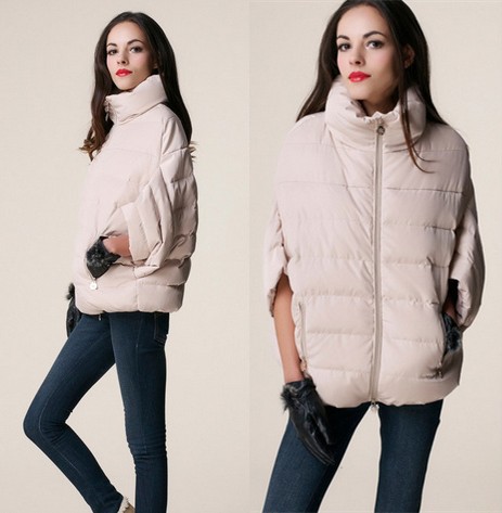 2015 Sale Full New Ladies Fashion Down Coat Winter Jacket Outerwear Bat Sleeve In Thick Women