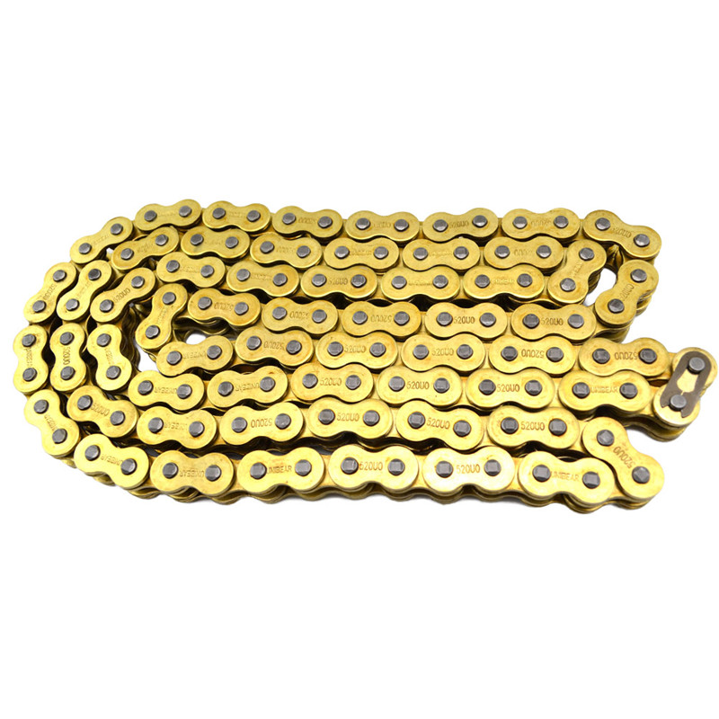 428* 136 Brand New UNIBear Motorcycle Drive Chain 428 Gold O-Ring Chain 136 Links For Honda CB100 CL100 CB125 CL125  Drive belts