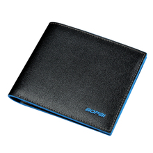 Hot 2015 New Designer brand business black leather Men wallets short purse card holder fashion carteira