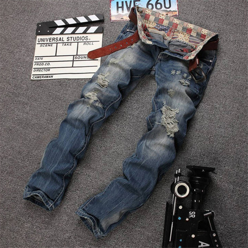 style 2015 mens knee ripped washed destroyed scratched distressed blue denim style 2015 mens knee ripped washed destroyed scratched distressed blue denim