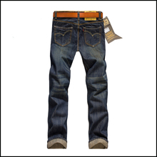 PLUS SIZE;M – 7XL stitching worn Male Denim Men Jeans Brand Designer Jeans men Famous brand Full length Straight man pants