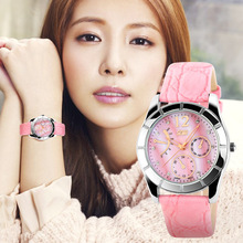2014 recién llegado de marca de fábrica famosa mujeres del reloj reloj de mujer mujer azul rosado blanco Color Relogios envío gratis