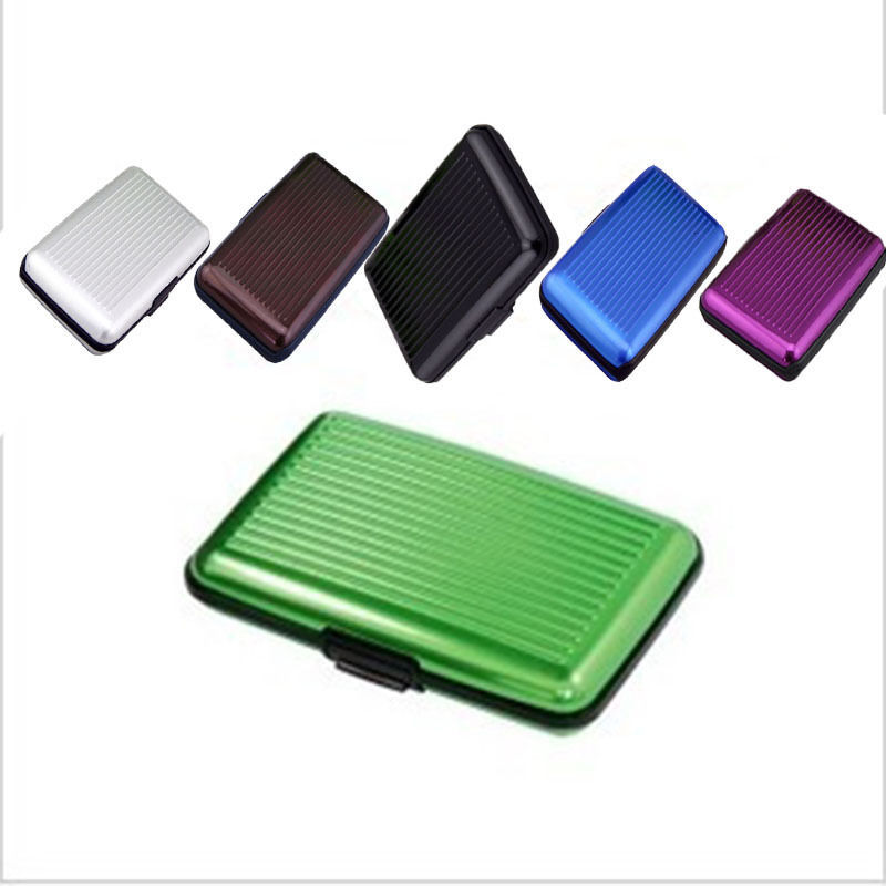 1 pc Pocket Business ID Credit Cards Wallet Holder Case Box Aluminum Metal Waterproof Free Shipping