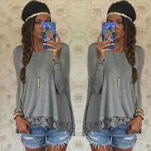 One Piece New Cotton Women Long Sleeve Loose Knitted Knitwear Casual Outwear Blouse Wholesale and retail + Free Shipping