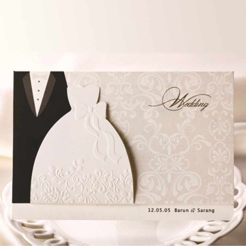50pcs elegant laser cut luxurious Wedding Invitations card envelope marriage invitation cards Wishmade Convite Casamento