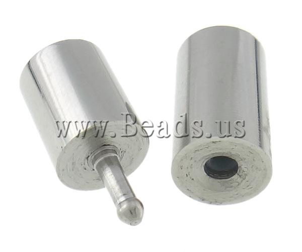 Free shipping!!!Stainless Steel Bayonet Clasp,Cheap Jewelry Fashion, Tube, 7x21mm, Hole:prox 6mm, 50PCs/Ba Sold By Bag